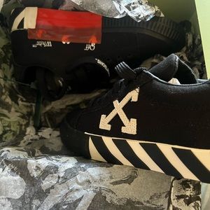 Off- white sneakers, size 35 or 3.5 black and white
